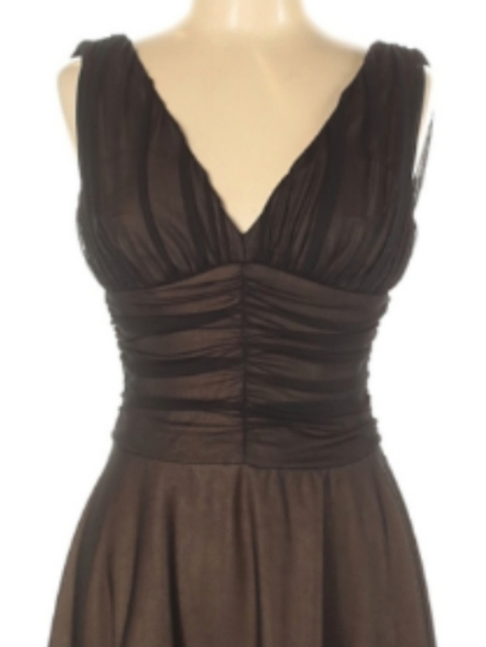 Sexy Goth Glam Black Dress Sheer Mesh Nude Lining Midi LBD Net Whimsygoth Party - Picture 4 of 5